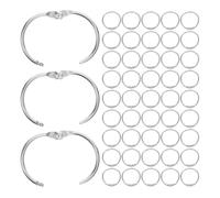Abaodam 100Pcs Loose Leaf Binder Rings Metal Iron 20Mm Inner Diameter for Flashcards and Planner Binding in Business and School Use
