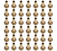 Abaodam 100pcs Lyre Harp Hollow Tubular Rivets 8mm X 2.5mm Metal Eyelets for Harp String Repair and Instrument Maintenance, Suitable for DIY Crafting and Professional Use