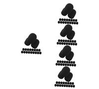 Abaodam 100pcs Microphone Windscreen Muff Mic Lapel Microphone Cover Windproof Sponge