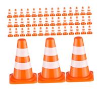 Abaodam 100pcs Mini Traffic Cone Construction Role Play Learning Tools for Sand Table Play Enhancing Cognitive Skills and Logical Thinking