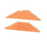 Abaodam 100pcs Miniature Bricks Building for Dollhouse and Garden Realistic Red Mini Brick Accessories DIY Architecture Model Materials for Crafting and Landscaping