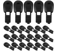 Abaodam 100pcs Nylon Shoelace Tip Clips Black 38mm Cord End Lock 6#