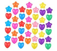 Abaodam 100pcs Ocean Ball Pool Ball White Pit s Pit s 100 s Shapes Stars Hearts Decorative s Refill s Bath Toy Playpen Plastic