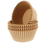 Abaodam 100pcs Paper Muffin Cups in Beige, Multi-Function Cupcake Liners for Baking, Made of Sturdy Paper that is Not Easy to Deform and Easy to Demould, for Coffee Shops and Bakeries