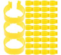 Abaodam 100pcs Poultry Identification Leg Rings 16mm Open-style Clip-on Chicken Duck Goose Feet Bands for Small Birds 1-5lbs - Random Color Bird Foot Rings for Farm and Backyard Use