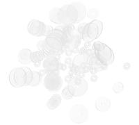 Abaodam 100pcs Silicone Earring Backs Pads Protective Discs for Piercing Jewelry Making 3mm 5mm 7mm 9mm Sizes Secure Earring Backings for Droopy Ears and Heavy