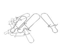 Abaodam 100Pcs Stainless Steel Fishing Connectors Swivel Clasps Fast Snap Clips for Sea Fishing Lure Bait Tackle Accessories