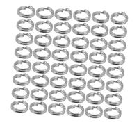 Abaodam 100pcs Stainless Steel O-shape Fishing Tackle Connecting Rings Inner Rust-resistant Joint Rings for Freshwater Saltwater Bass Catfish Walleye Anglers