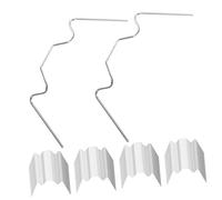 Abaodam 100Pcs Stainless Steel W Type Greenhouse Glass Clips Durable W Wire Clamps for Fixing and Reinforcing Glass Panes Practical Replacement Clips for Greenhouse Doors and Windows