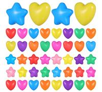 Abaodam 100pcs Thickened Star and Heart-shaped Play Balls Colorful Educational Pool Balls for Indoor for Party and Playroom Use