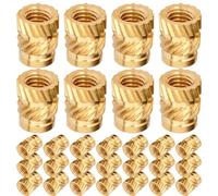 Abaodam 100pcs Threaded Nut Insert M3 Heat Set Copper Knurled 4.6x5.69mm for Injection Moulding with High Hardness