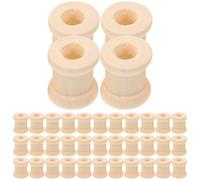 Abaodam 100pcs Wooden Craft Spools Bobbins for Thread, Colorful Weaving Bobbins 15x13mm, DIY Sewing Supplies for Embroidery and Crafting Storage Random Color