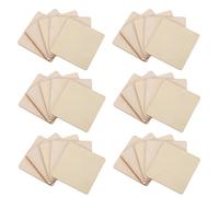 Abaodam 100pcs X2 Inch Unfinished Wooden Squares Rounded Corners Paintable Wood Tiles for Crafts Versatile DIY Wood Cutouts Suitable for Community Events and Parties