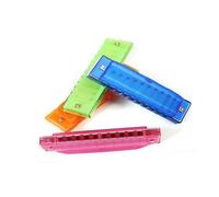 Abaodam 10hole Pink Harmonica for Boys and Girls Plastic Music Instrument Educational Toy Recorder Whistle Beginner Students