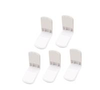 Abaodam 10pc White Safety Cabinet Locks for Kids Child Proofing Latches with Strong Adhesive Tape 90-Degree Right Angle Sticky Cupboard Locks Baby Proof Drawer Set