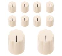 Abaodam 10pcs 13x16mm Electric Guitar Volume Control Rotary Knobs Mini Plastic Potentiometer Replacement for Guitar Pedal Effects in Ivory for Musical Instruments