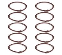 Abaodam 10pcs 22mm Deep Brown Watch Band Loop Replacement Skin-friendly Portable Watchband Circle Wear-resistant Supple Watch Loop Accessories