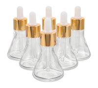 Abaodam 10pcs 30ml Glass Essential Oil Bottles with Gold Dropper Caps, Conical Shape with Thick Base, Precise Dispensing for Everyday Use and Aromatherapy, Refillable Cosmetic Serum