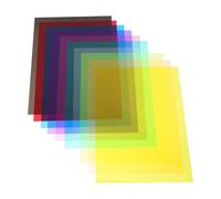 Abaodam 10pcs A4 Iridescent Pvc Cellophane Sheets Multi-color Vinyl Window Film for DIY Crafts, Wrapping, and Decorative Lighting Gel Filters