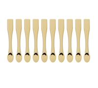 Abaodam 10pcs Abs Cosmetic Spoons Set for Sampling Beauty Products and Testing Lotion, Facial Cream Scoops in Golden Colour, for Women’s Skincare and Makeup Application