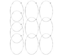 Abaodam 10pcs Acoustic Guitar Steel Strings High E Metal Replacement Strings for Acoustic Guitars Easy Installation Long Lifespan