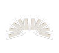 Abaodam 10pcs Acrylic Card Holders Lightweight Employee Tag Holders with Iron Clip for Office and School Use High Transparency Identity Cards for Students and Staff