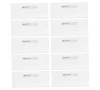 Abaodam 10pcs Acrylic Name Tags with Safety Pin Backing for Office Workers, Badge Hold Display with Smoothly Polished Edges, Easy Replacement and Comfortable Day Wear for Hospitality