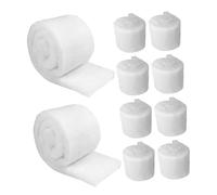 Abaodam 10pcs Aquarium Filter Pads Thickened High-density Sponge Media for Fish Tanks and Ponds Reusable White Biochemical Filter Floss Sponge Maximized Particle Capture for Clear Water