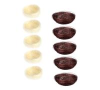 Abaodam 10pcs Artificial Bird Nest Decorations for Garden and Craft Use, Woven Faux Small Bird Nests in Brown and Bamboo Colors for Home and Outdoor Layout