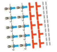 Abaodam 10pcs Automatic Rabbit Drinking Feeder with Double Spring Red Connector Install Rabbit Cage Waterer for Chinchillas Ferrets Smooth Polished Design