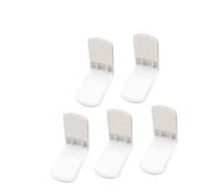 Abaodam 10pcs Baby Proofing Locks and Safety Cabinet Latches for Child Safety, Right Angle Sticky Cupboard Locks Anti-Slip Button, White, Suitable for Drawers and Cabinets