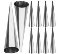 Abaodam 10pcs Baking Cone Mold Croissant Molds for Baking 3.9x1.5x1.5inch Stainless Steel Rust Resistant Practical Kitchen Bakeware for Pastry