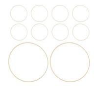 Abaodam 10pcs Bamboo Floral Rings for Crafting, Large 30cm Wreath Wood Frame Hoops, Versatile Crafting Solutions for DIY Wall Hanging Wreath Displays and Multi-Scene Applications