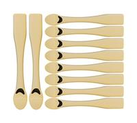 Abaodam 10pcs Beauty Scoop Face Mask Spoon Cream Applicator Abs Material Golden Colour Practical Skincare Tool for Women Testing Lotion and Applying Products