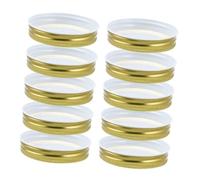 Abaodam 10pcs Bee Feeder Metal Mason Jar Lids Bee Water Dispenser for Beehive Entrance Beekeeping Supplies Efficient Hive Watering Equipment