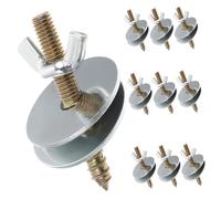 Abaodam 10pcs Bird Cage Fitting Screws M5x50mm with Washers Double-ended Fixing Screw Kit for Hamster Springboard Perch Stand Cage Accessories Pet Supplies