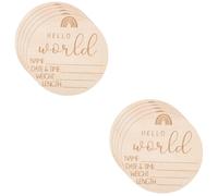 Abaodam 10pcs Birth Announcement Sign Nursery Name Signs Wood Shower Decor Photo Props