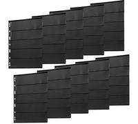 Abaodam 10Pcs Black 9-Hole Double-Sided Loose-Leaf Stamp Collection Album Inserts Sheets for Stamp and Banknote Storage with A5 Card Holders Suitable for Collecting Supplies