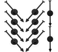 Abaodam 10pcs Black Game Arrows with Suction Cups Board Game Accessory for Parties Education Carnivals Classroom Use Lightweight Desktop