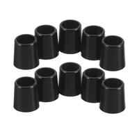 Abaodam 10pcs Black Golf Club Ferrules 0.366" Iron Shaft Adapter Ferrule Set with Impact Absorbing Plastic Sleeve for Golf Shaft Stability and Hybrid Clubs