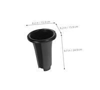 Abaodam 10pcs Black Large Orchid Plant Pots Thickened Elevated PP Plastic Nursery Containers with Drainage Indoor Gardening Planter for Home and Garden Plants