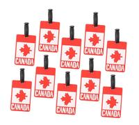 Abaodam 10pcs Canada Flag Luggage Tags Suitcase Label Id Privacy Cover Travel Bag Identification Tags for Easy Baggage Recognition and Secure Contact Info