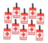 Abaodam 10pcs Canada Flag Luggage Tags Travel Baggage Identification Labels Multifunctional Suitcase Name Tags for Suitcases Bags and Daily Commuters