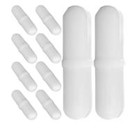 Abaodam 10pcs Chemistry Stirrer Magnetic Stir Bars Cylindrical PP Magnet for Chemical Laboratories Uniform Liquid Mixing Easy Operation