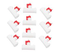 Abaodam 10pcs Chicken Waterer Dual-head Ball Valve Automatic Poultry Watering System for Coops