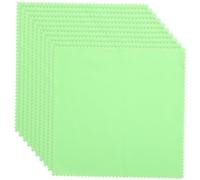 Abaodam 10pcs Cleaning Cloth Musical Instruments Guitar Violin Piano Flannelette Wear-resistant Reusable Green Double-sided Cloth for Cleaning Musical Instruments