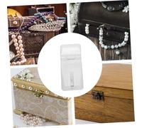 Abaodam 10Pcs Clear Acrylic Hasp Buckles Mini Hinges for Jewelry Box Safety Lock Durable Cabinet Door Latch High Transparency Clasp for Modern Aesthetic Accessories