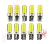 Abaodam 10pcs Cob LED Car Light W5w Mini White Light Bulbs Silicone Plate-shaped Design with Penetrating Power and Low Power Consumption for Vehicle Interior and Trunk