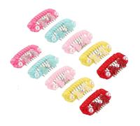 Abaodam 10pcs Colorful Pet Hair Clips Lightweight Snap Pins for Puppies and Cats Soft Polyester Plastic Material Cute Dog Bow Barrettes for Daily Wear and Parties Secure Non-snag