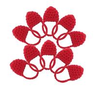 Abaodam 10pcs Cute Crossbody Bags for Dolls Small Handmade Knitted Bags Stylish Crochet Tote Portable Mini Handbag for Dolls